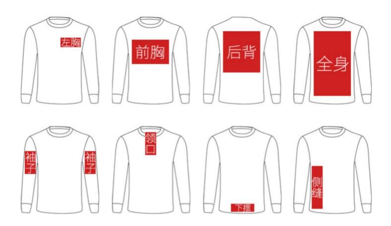 酒店工服訂購印制logo位置介紹