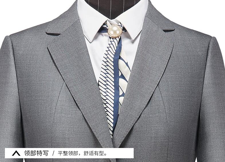 女士平脖領兩粒扣女士工服領型細節(jié)圖