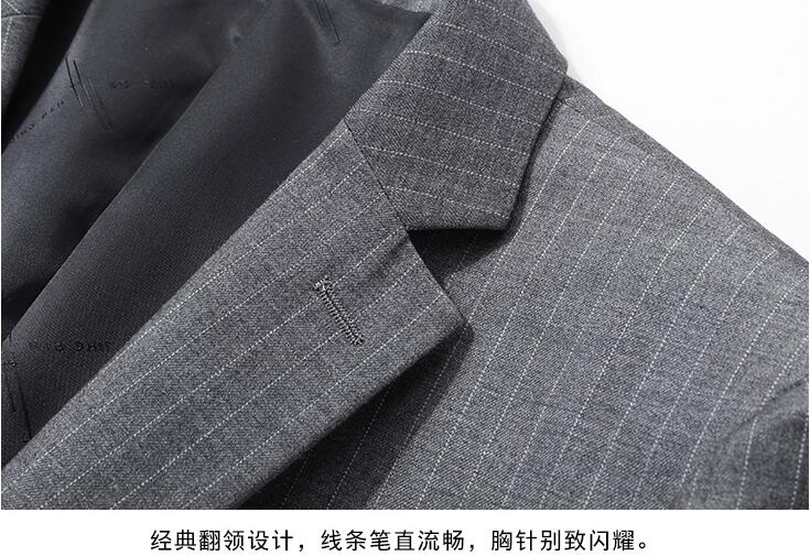 男士灰色羊毛高端工服定做細(xì)節(jié)圖