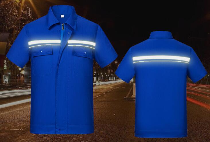 定做純色夏季短袖工作服