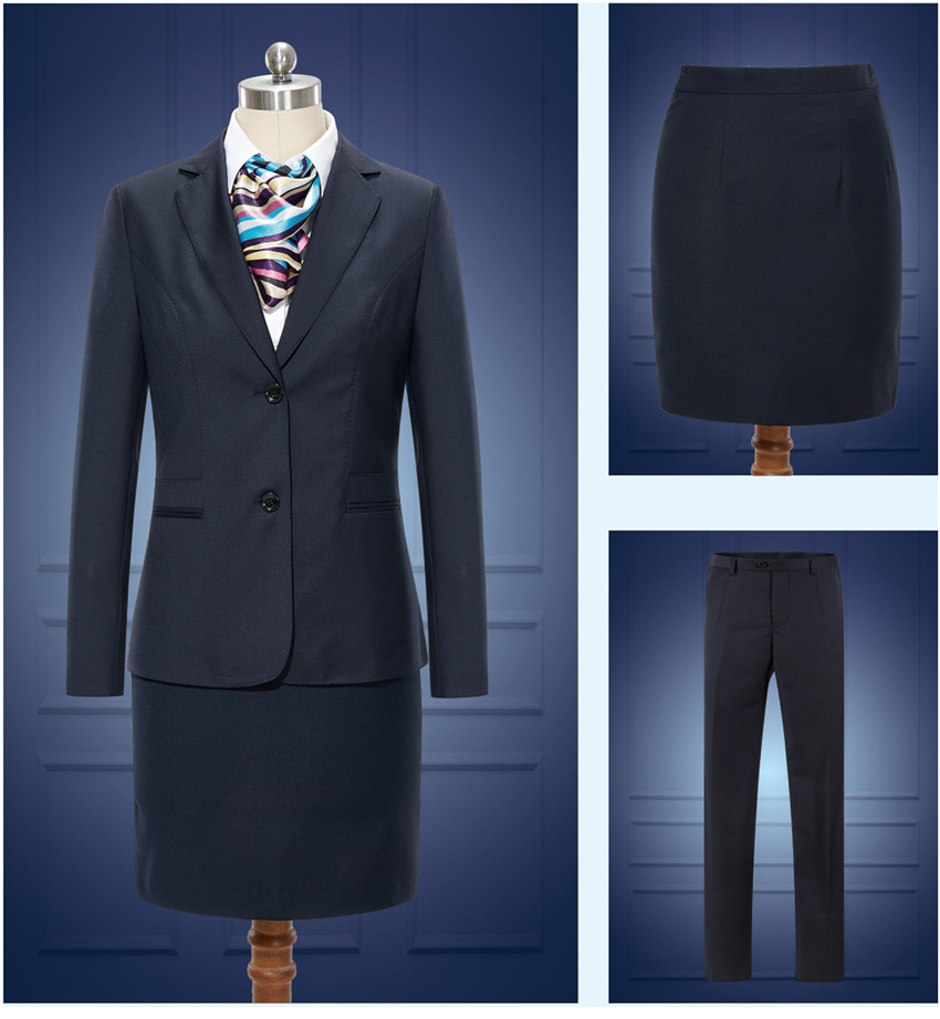 兩粒扣公司職員職業(yè)裝定做款式圖